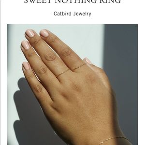 Catbird NY Sweet Nothing Ring, 14k gold, size 9, comes with FREE Catbird tote!